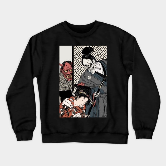 Samurai Death and the Maiden Crewneck Sweatshirt by ZugArt01